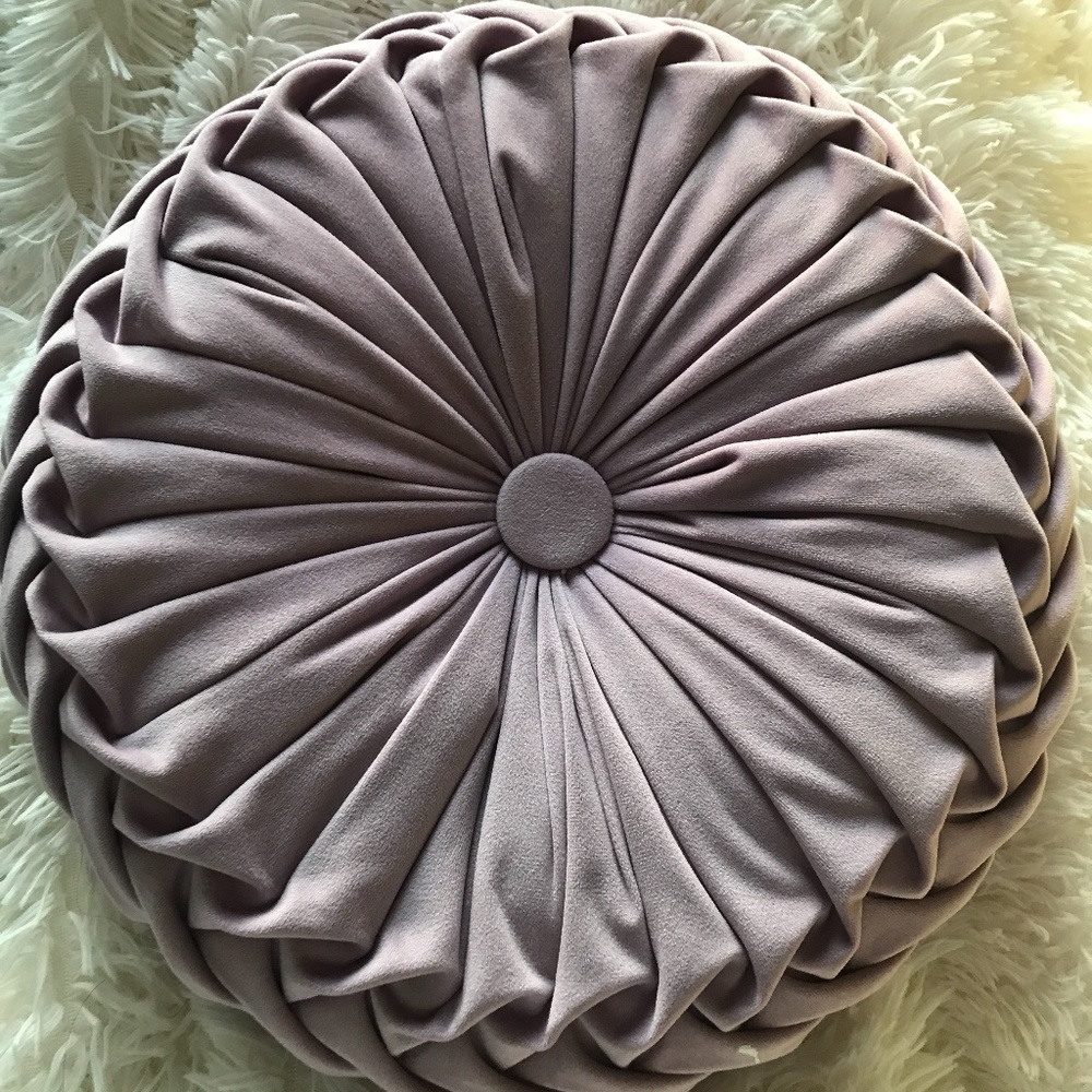 Purple round pillow